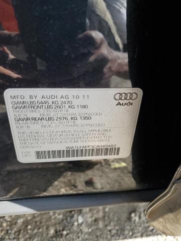 Photo 10 from auction – 2012 AUDI Q5 PREMIUM with VIN WA1LFAFP3CA049482