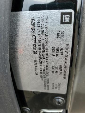 Photo 10 from auction – 2007 PONTIAC SOLSTICE G with VIN 1G2MG35X77Y123198