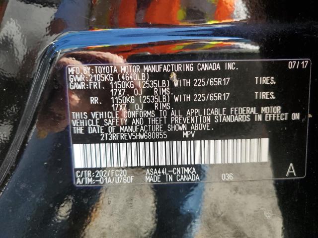 Photo 10 from auction – 2017 TOYOTA RAV4 XLE with VIN 2T3RFREV5HW680855