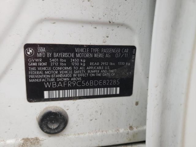 Photo 10 from auction – 2011 BMW 550 I with VIN WBAFR9C56BDE82285
