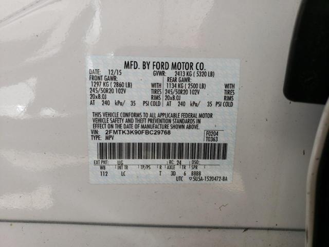Photo 10 from auction – 2015 FORD EDGE TITAN with VIN 2FMTK3K90FBC29768