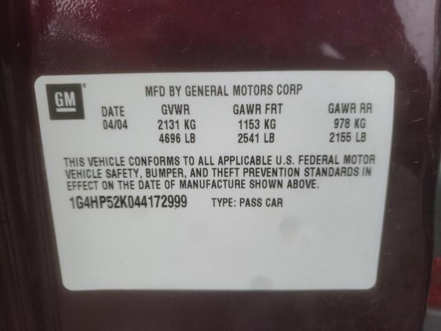 Photo 10 from auction – 2004 BUICK LESABRE CU with VIN 1G4HP52K044172999