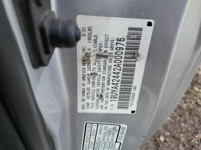 Photo 10 from auction – 2002 ACURA 3.2CL with VIN 19UYA42442A000976