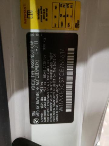 Photo 10 from auction – 2012 BMW 328 I SULE with VIN WBAKE5C57CE755617