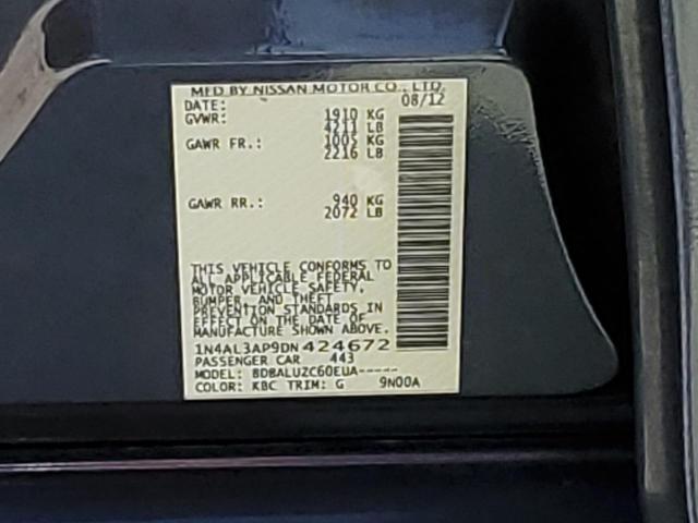 Photo 10 from auction – 2013 NISSAN ALTIMA 2.5 with VIN 1N4AL3AP9DN424672