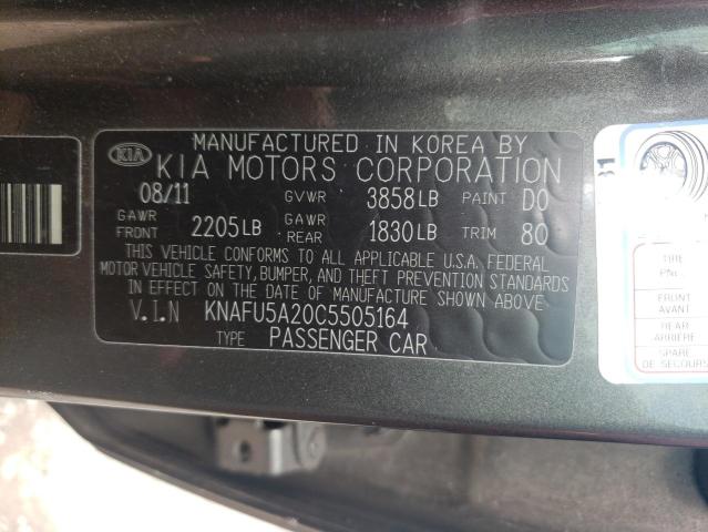 Photo 10 from auction – 2012 KIA FORTE EX with VIN KNAFU5A20C5505164