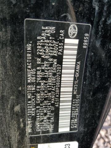 Photo 10 from auction – 2006 TOYOTA SOLARA SE with VIN 4T1FA38P06U075207