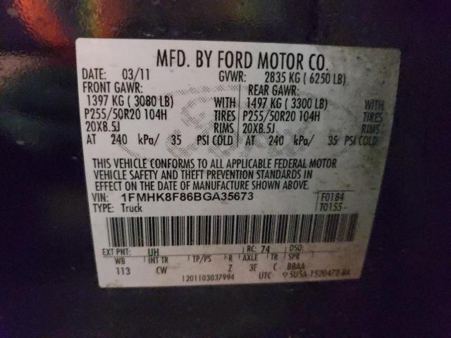 Photo 10 from auction – 2011 FORD EXPLORER L with VIN 1FMHK8F86BGA35673