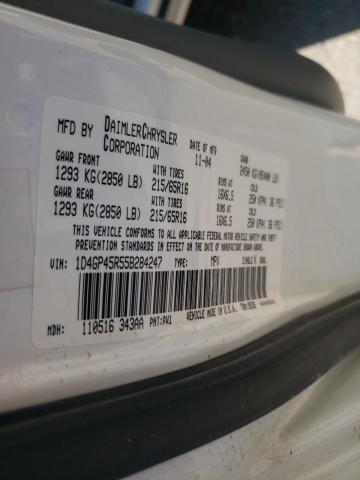 Photo 10 from auction – 2005 DODGE CARAVAN SX with VIN 1D4GP45R55B284247