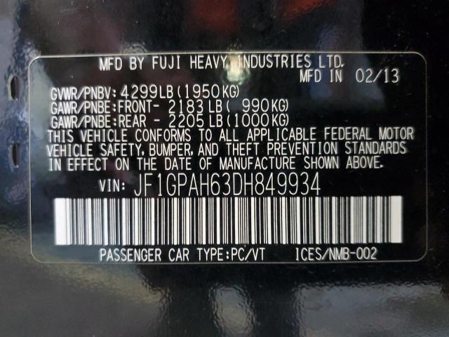 Photo 10 from auction – 2013 SUBARU IMPREZA LI with VIN JF1GPAH63DH849934