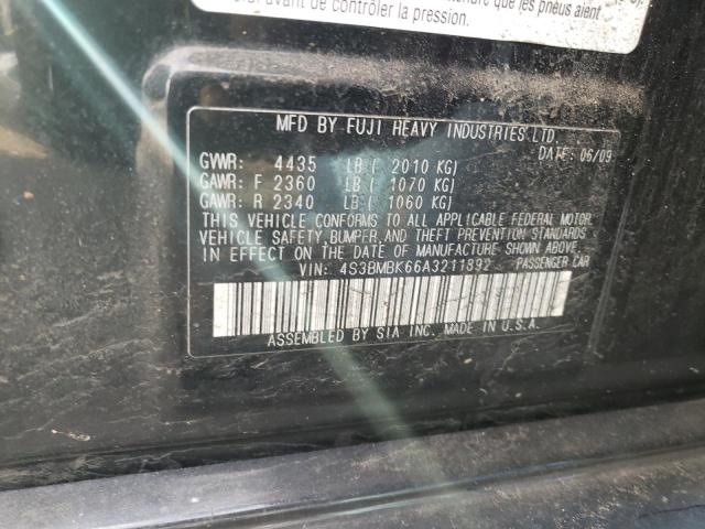 Photo 10 from auction – 2010 SUBARU LEGACY 2.5 with VIN 4S3BMBK66A3211892