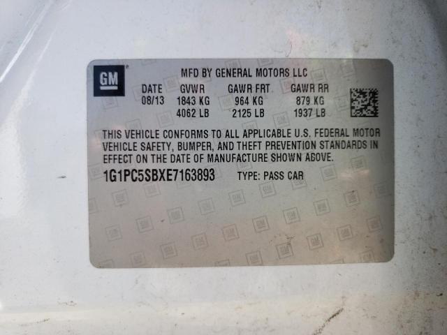 Photo 10 from auction – 2014 CHEVROLET CRUZE LT with VIN 1G1PC5SBXE7163893