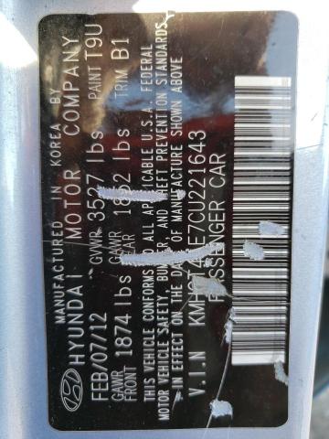 Photo 10 from auction – 2012 HYUNDAI ACCENT GLS with VIN KMHCT4AE7CU221643