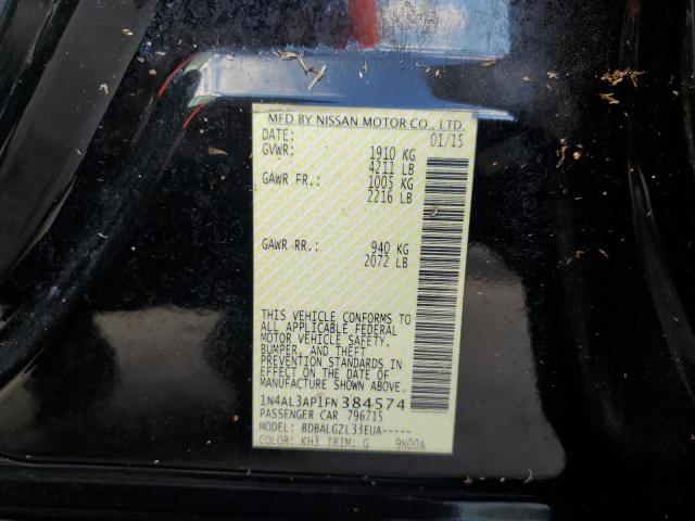 Photo 10 from auction – 2015 NISSAN ALTIMA 2.5 with VIN 1N4AL3AP1FN384574