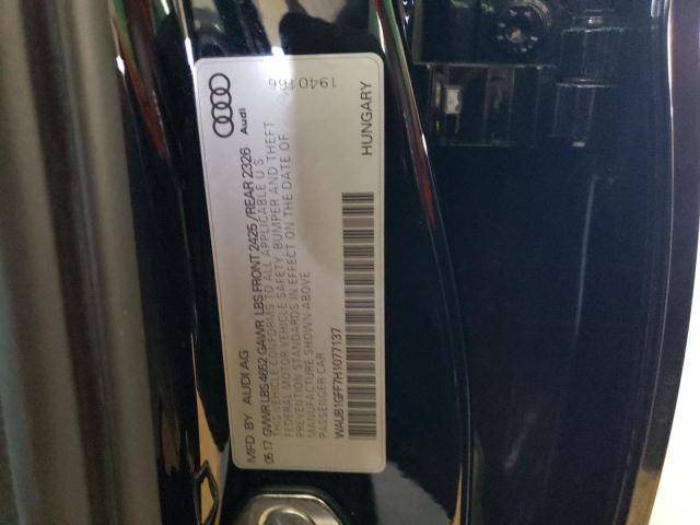 Photo 10 from auction – 2017 AUDI S3 PREMIUM with VIN WAUB1GFF7H1077137