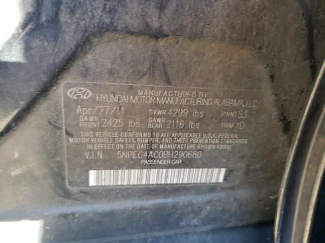 Photo 10 from auction – 2011 HYUNDAI SONATA SE with VIN 5NPEC4AC0BH290680
