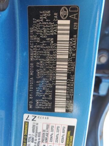 Photo 10 from auction – 2007 TOYOTA COROLLA MA with VIN 2T1KR32E17C665370