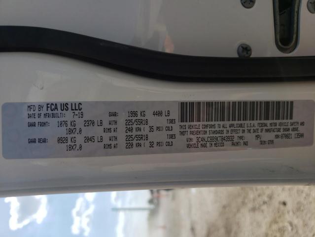 Photo 10 from auction – 2019 JEEP COMPASS LA with VIN 3C4NJCBB9KT843932