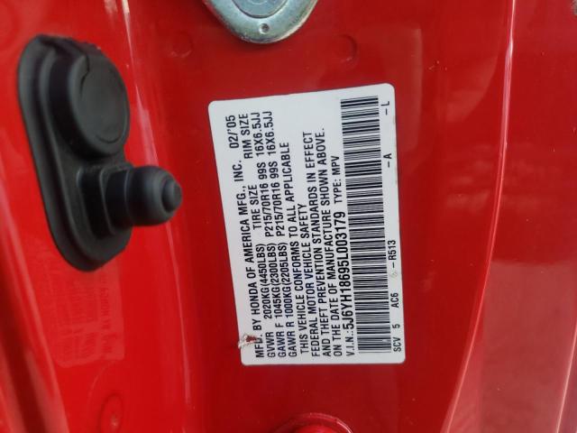 Photo 10 from auction – 2005 HONDA ELEMENT EX with VIN 5J6YH18695L003179