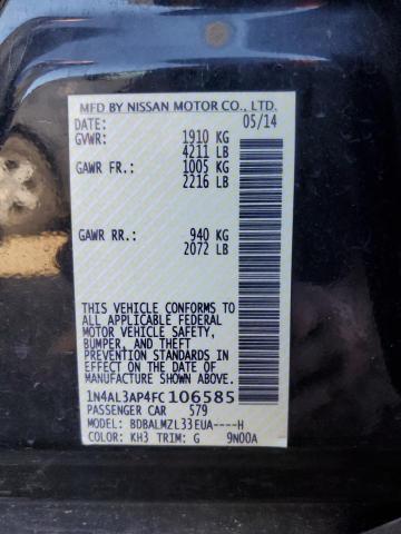 Photo 10 from auction – 2015 NISSAN ALTIMA 2.5 with VIN 1N4AL3AP4FC106585