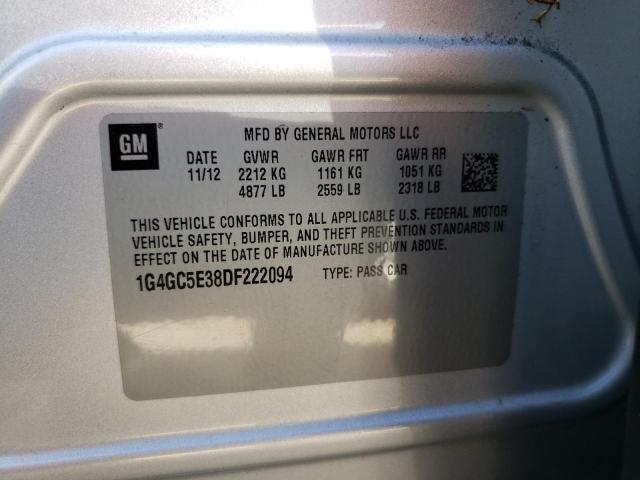 Photo 10 from auction – 2013 BUICK LACROSSE with VIN 1G4GC5E38DF222094