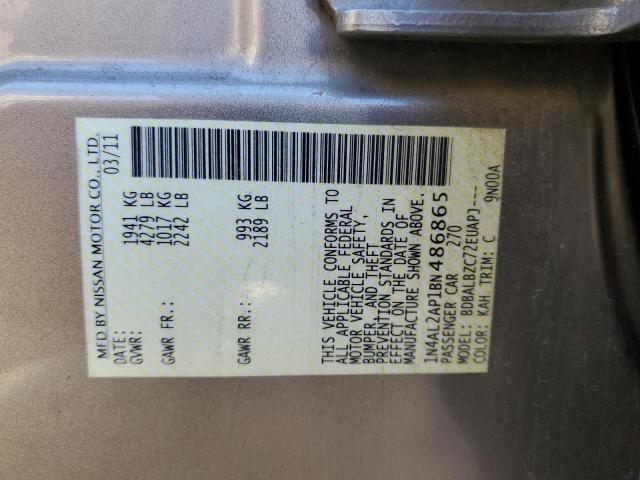 Photo 10 from auction – 2011 NISSAN ALTIMA BAS with VIN 1N4AL2AP1BN486865