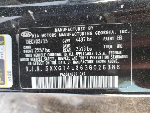 Photo 10 from auction – 2016 KIA OPTIMA LX with VIN 5XXGT4L36GG026386