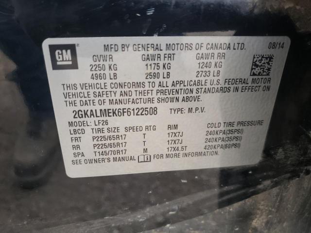 Photo 10 from auction – 2015 GMC TERRAIN SL with VIN 2GKALMEK6F6122508