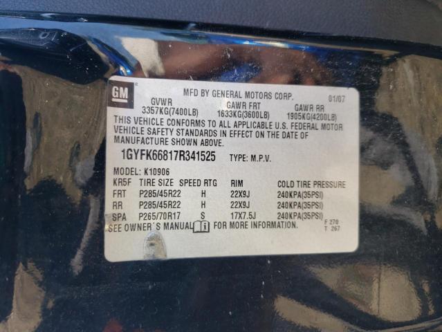 Foto 10 de la subasta – 2007 CADILLAC ESCALADE E con VIN 1GYFK66817R341525