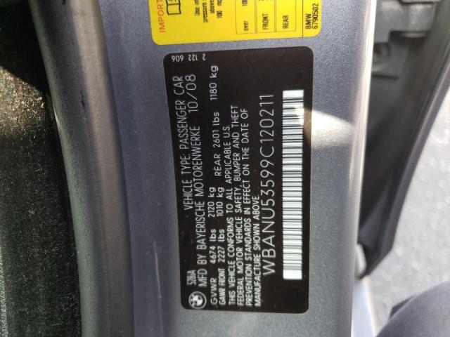 Photo 10 from auction – 2009 BMW 528 I with VIN WBANU53599C120211