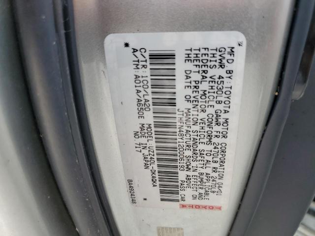 Photo 10 from auction – 2002 LEXUS SC 430 with VIN JTHFN48Y120006193