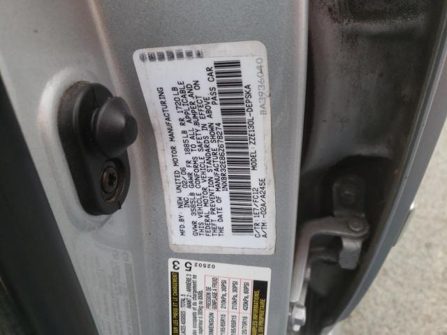 Photo 10 from auction – 2006 TOYOTA COROLLA CE with VIN 1NXBR32E86Z678274