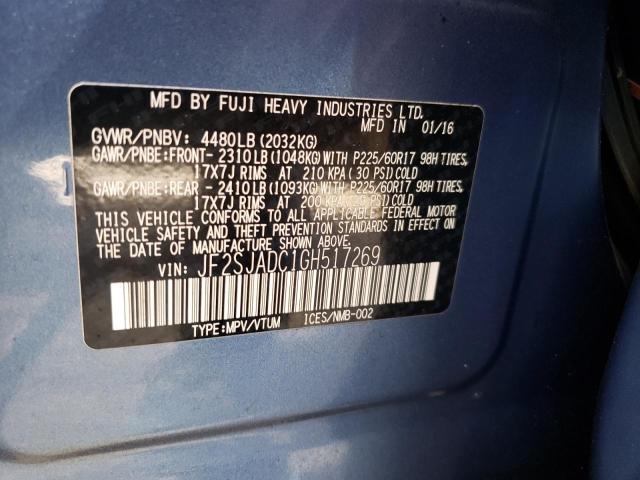 Photo 10 from auction – 2016 SUBARU FORESTER 2 with VIN JF2SJADC1GH517269