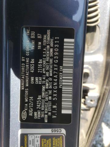 Photo 10 from auction – 2015 KIA OPTIMA EX with VIN 5XXGN4A7XFG390311