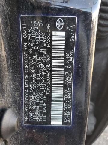 Photo 10 from auction – 2011 TOYOTA PRIUS with VIN JTDKN3DU9B1383989