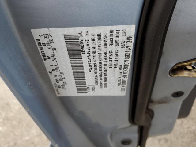 Photo 10 from auction – 2000 FORD CROWN VICT with VIN 2FAFP74W6YX147276