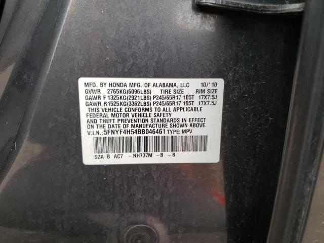 Photo 10 from auction – 2011 HONDA PILOT with VIN 5FNYF4H54BB046461