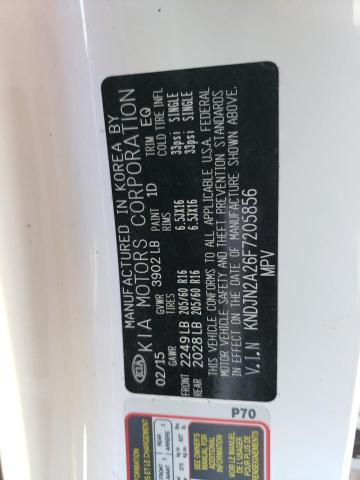 Photo 10 from auction – 2015 KIA SOUL with VIN KNDJN2A26F7205856
