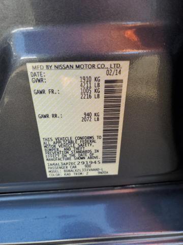 Photo 10 from auction – 2014 NISSAN ALTIMA 2.5 with VIN 1N4AL3AP2EC291945