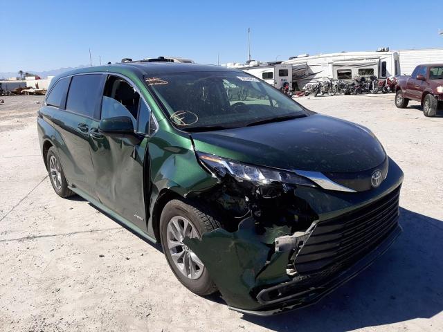 TOYOTA SIENNA LE 2021 with VIN 5TDKRKEC3MS004480 - Photo from auction