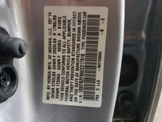 Photo 10 from auction – 2014 HONDA CIVIC EX with VIN 19XFB2F86EE217516