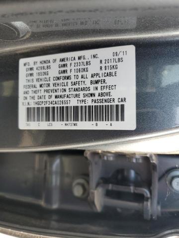 Photo 10 from auction – 2012 HONDA ACCORD LX with VIN 1HGCP2F34CA026557