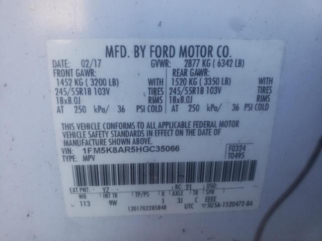 Photo 10 from auction – 2017 FORD EXPLORER P with VIN 1FM5K8AR5HGC35066
