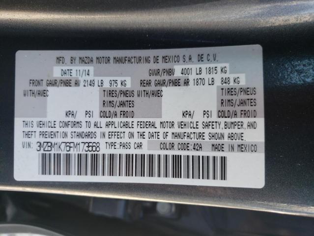 Photo 10 from auction – 2015 MAZDA 3 SPORT with VIN 3MZBM1K76FM173568