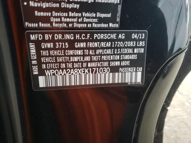 Photo 10 from auction – 2014 PORSCHE CAYMAN with VIN WP0AA2A8XEK171030