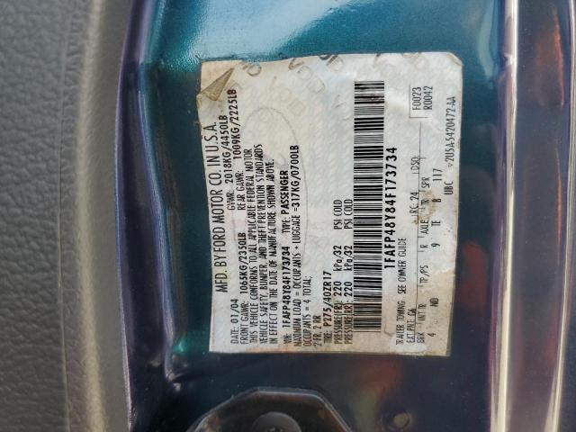 Photo 10 from auction – 2004 FORD MUSTANG CO with VIN 1FAFP48Y84F173734