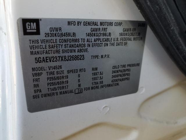 Photo 10 from auction – 2008 BUICK ENCLAVE CX with VIN 5GAEV237X8J268623