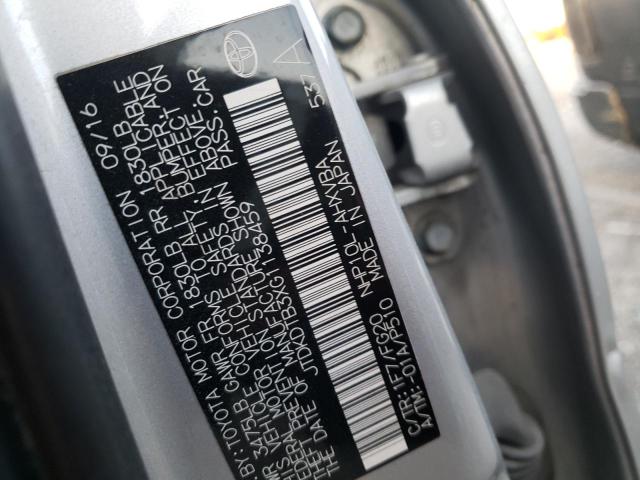 Photo 10 from auction – 2016 TOYOTA PRIUS C with VIN JTDKDTB3XG1138459