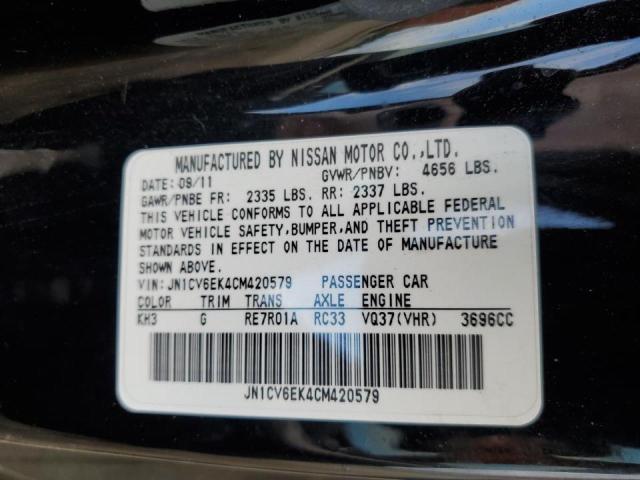 Photo 10 from auction – 2012 INFINITI G37 with VIN JN1CV6EK4CM420579