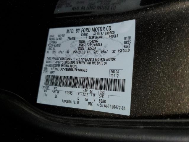 Photo 10 from auction – 2008 FORD EXPLORER E with VIN 1FMEU74E98UB18685